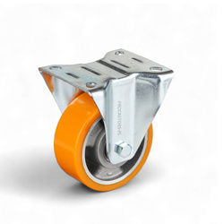 TPM-ALPU 100K Top Plate Fixed Caster 100mm / polyurethane-alumimium / ball bearing / 200kg