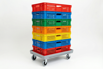 Bockrolle TPM-ALPU 200K mit gegossenem Polyurethan-Laufbelag Tragfähigkeit 500 kg / 200mm/ Doppelkugellager