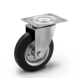 Swivel castor CKPW-SG 200W  Rubber tyre Steel rim Load Capacity 230kg/200mm/ Roller bearing