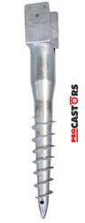 Soil screw - ground screw screw anchor into the ground 71x685mm - square head for square timber