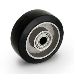 Aluminium-rubber wheel ALGE 100/15K Load capacity 160 kg / 100 mm/ ball bearing
