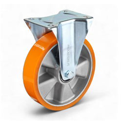 TPM-ALPU 200K Top Plate Fixed Caster 200mm / polyurethane-alumimium / ball bearing / 500kg