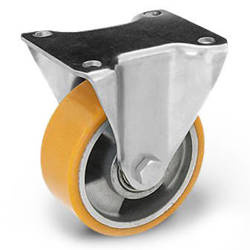 TPM-ALPU 100K Top Plate Fixed Caster 100mm / polyurethane-alumimium / ball bearing / 200kg