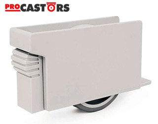 Fixed caster w/ brake SQUARE 25 Nylon&fiberglass / rubber / Load capacity 130kg MANY COLORS