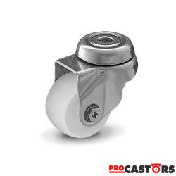 Drehrolle MX050NAHS aus Edelstahl, Polyamidrad / Tragfähigkeit 50 kg / 50 mm / glatt