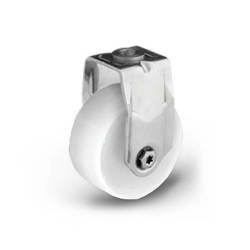 Fixed INOX castor SX075NAHF Polyamide wheel / Load Capacity 70kg / 75mm / plain bearing